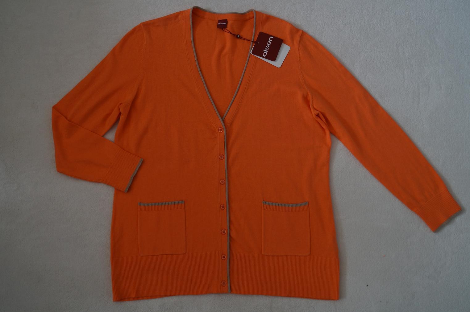 damen cardigan orange
