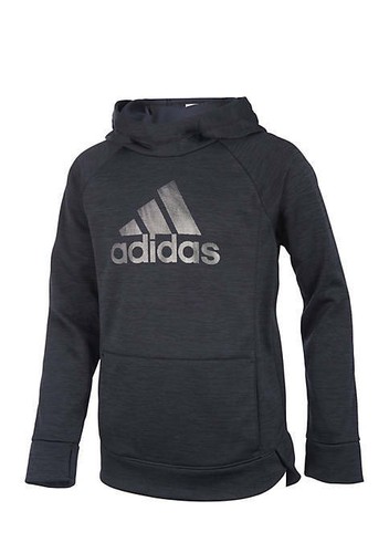 Adidas Girl's Push It Black/Metallic Hoodie (AA4543-001) Size 6 - Picture 2 of 6