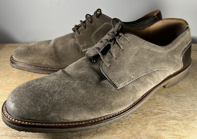 Johnston & Murphy Copeland Plain Toe Brown Oiled Suede Shoes  display picture 2