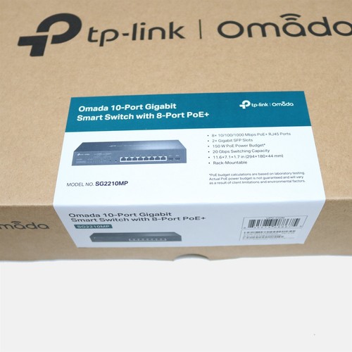 TP-Link Omada TL-SG2210MP 10 Port Gigabit Smart Managed 150w PoE Switch - Picture 5 of 5
