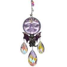 Kirks Folly Empress Seaview Moon Bat Cat Shimmer Silvertone/Twilight Purple 