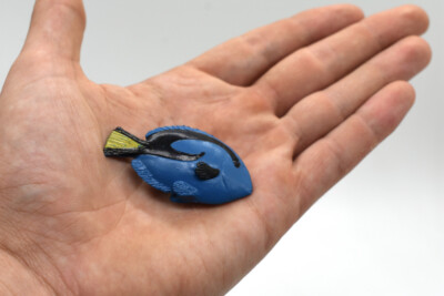 Blue Tang, Fish Toy, Surgeonfish, Plastic Fish Realistic Gift 2.25
