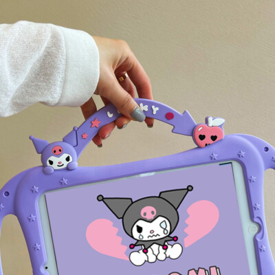 For Apple iPad mini345 Kuromi Handle Portable Silica Gel Soft