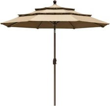 EliteShade USA Umbrella 9Ft 3 Tiers Market Umbrella Patio Umbrella