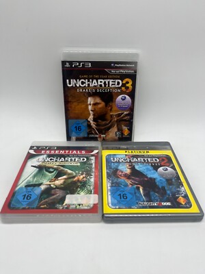 PS3 Playstation 3 Uncharted 1/ Uncharted 2/ Uncharted 3 Drakes Deception in OVP