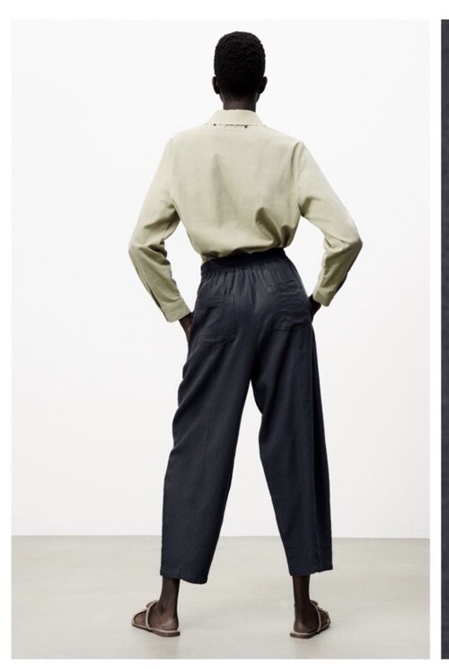 washed effect wide leg pants zara