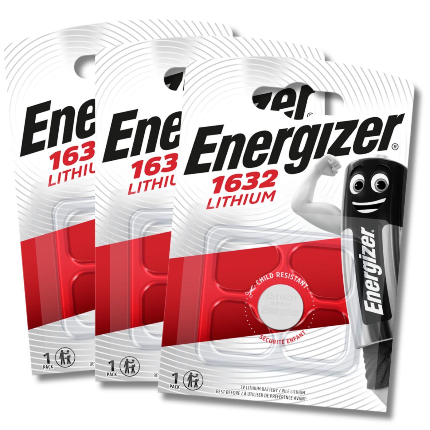 3x ENERGIZER 1632 Batteries CR1632 3V Lithium Cell DL1632 *EXPIRY 08/2035*