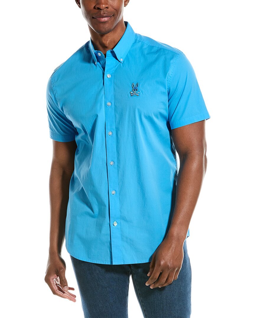 Психолого Кролик Вышитый Логотип Мужская Рубашка