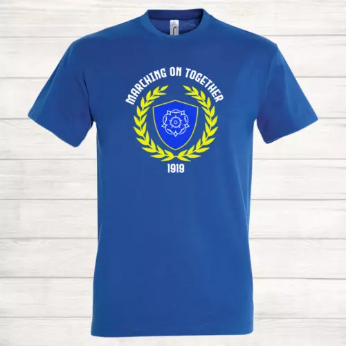 Leeds United LUFC Football Marching on together The Whites Wreath T Shirt