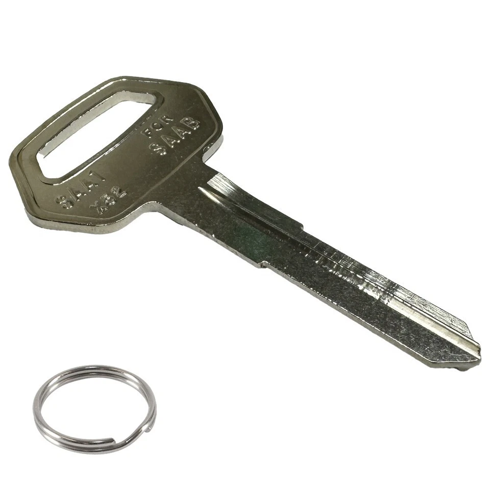 Llave en blanco sin cortar para vehículos Saab 900 y 99 1981-1993 sin transpondedor SAA1-M Foto 3 de 4