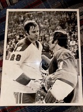 1976 KEN DRYDEN NHL HOCKEY TYPE 1PHOTO PLAYOFFS GLENN RESCH GOALIES AHL WHA OHA