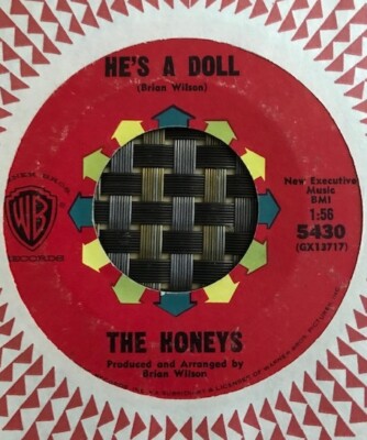 The Honeys He s a Doll 45   Brian Wilson Beach Boys Original WB Stock Issue 1964