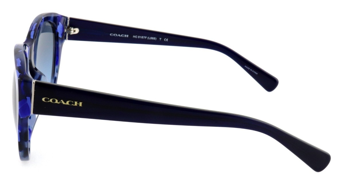 New Coach HC8167F L565 536117 Black Blue Mosaic Sunglasses SHINDIG SUN | Tinted Square Sunglasses | MOSCOT main image 3
