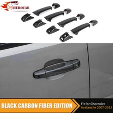 Carbon Fiber Pattern Door Handle Trim Molding For Tahoe Suburban Avalanche 07-13