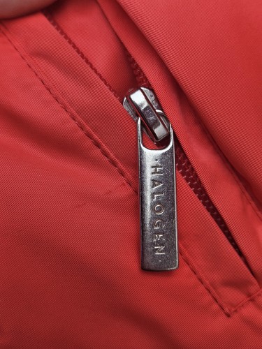 Halogen Women's Rain Red Jacket 2XL Hood Belt Lined - Picture 11 of 17