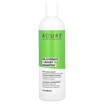 Rejuvenate + Boost Shampoo, All Hair Types, Mint & Quinoa Extract, 12 fl oz (354