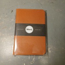 3-Pk Word Notebooks Small Sketch Book 3.5" x 5.5" / 9cm x 14cm Pocket Size Orang