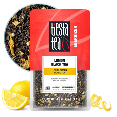- Lemon Black Tea, Loose Leaf, Lemon Citrus Black, Premium Blend, High Caffeinat