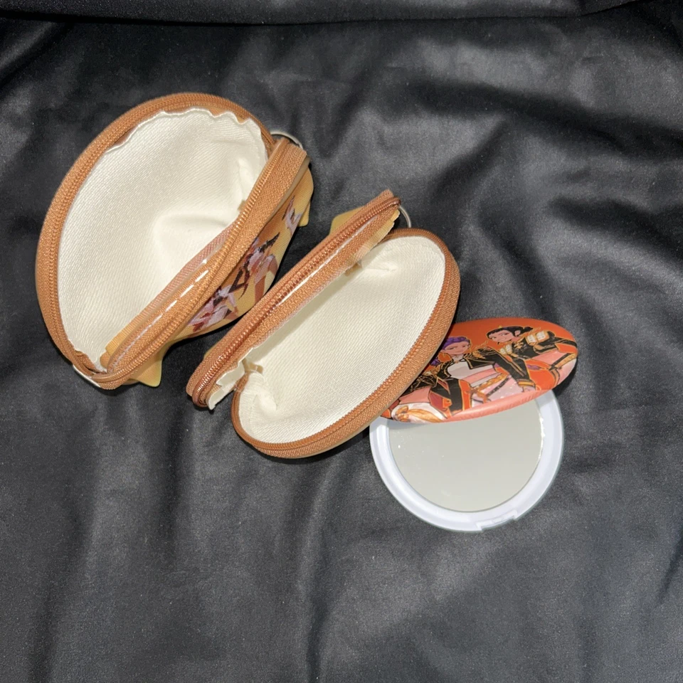 动漫恶魔猎人硬币钱包棕色和小巧镜面橙色套装 — 第 3/4 张图片