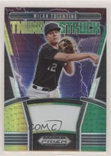 2020 Prizm Draft Picks Thunderstruck Green & Yellow Hyper Milan Tolentino 0b3