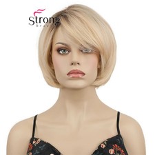 StrongBeauty Ombre Blonde Short Bob Cut Synthetic Wig Women Capless Natural Wigs