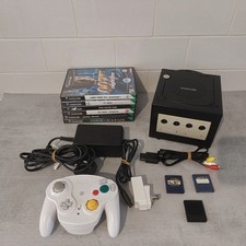Nintendo GameCube Console Bundle 6 Games 3 Memory Cards Wireless Controller