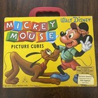 Vintage 1960s Disney Mickey Mouse Picture Cubes Puzzle Blocks West Germany