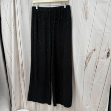 Cider Women’s XL Black Sparkle Wide Leg Pull on Pants