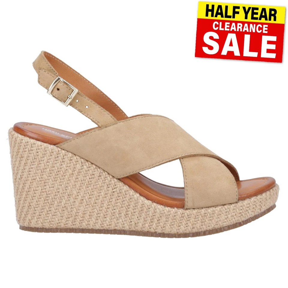 Hush Puppies Perrie Womens Leather Sandals Fashion Heedled Wedged Sandal
