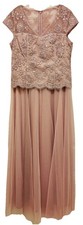 RTLS 200 MACY  S ALEX EVENINGS PALE PINK LACE KNEE LENGTH FORMAL DRESS SZ 12