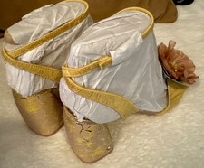 Circus NY by Sam Edelman Women's Aria Flower Heeled Sandal Yellow/Gold Floral