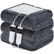 DANENOSA Electric Heated Blanket Queen Size 84''x90'', Dark Grey
