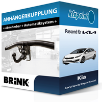 FüR Kia Cee'd Sporty Wagon (Kombi) 12-18 Brink AnhäNgerkupplung Abnehmbar Neu