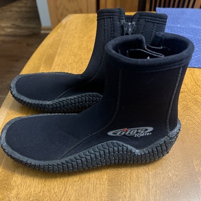 Tilos Titanium Hydro+ Zipper Neoprene Booties Boots Size 6 for Scuba Diving