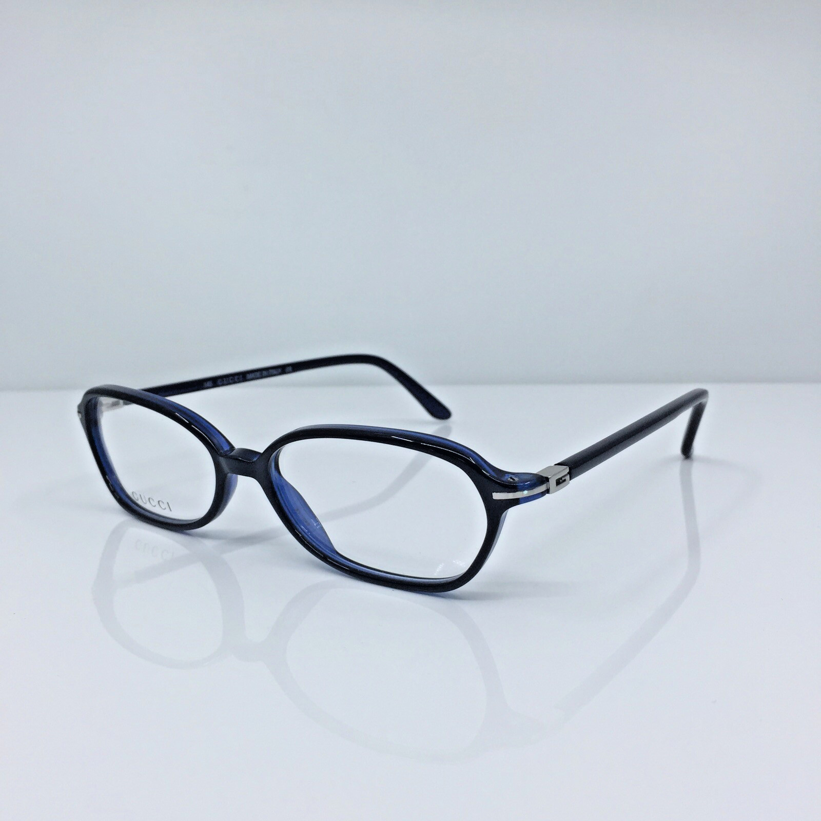 New Vintage GUCCI 2458 EYEGLASSES GG 2458 Optical C. W6E Black & Blue 51mm Italy