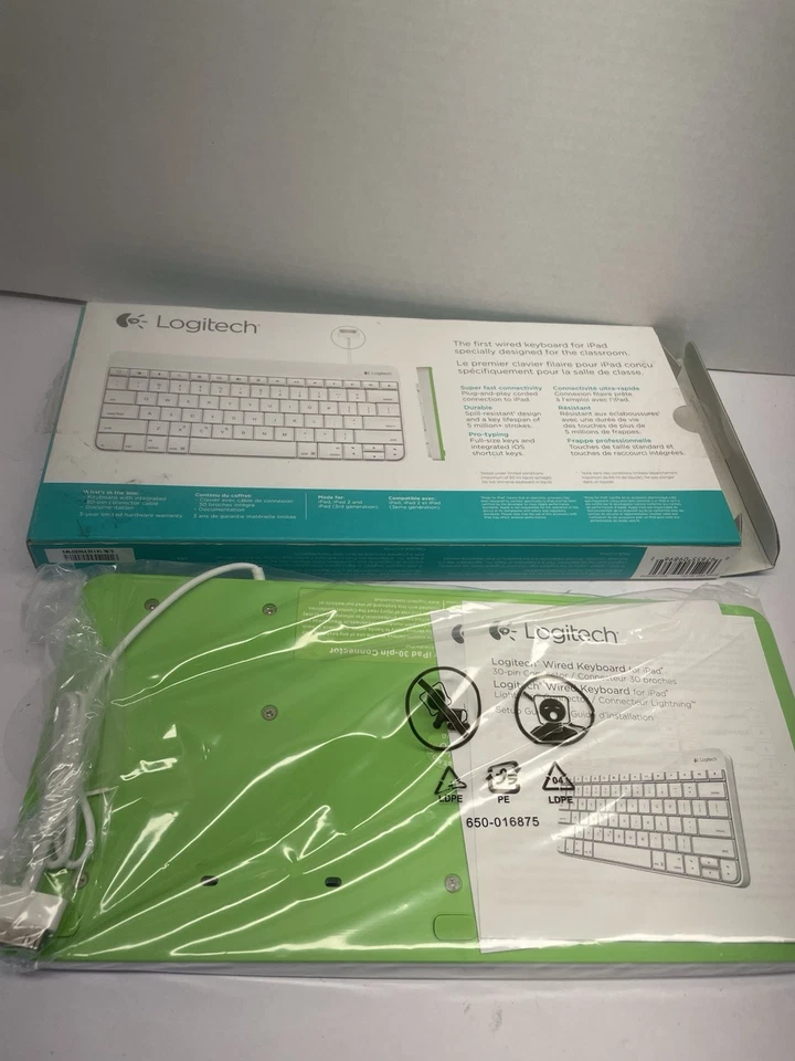 Logitech Wired Keyboard for iPad Ipad2 iPad (3rd Generation) 30-pin Connector US - Image 2 of 4