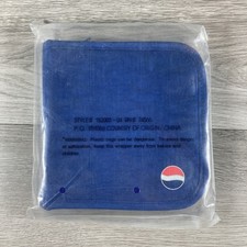 Vintage Pepsi CD DVD Blue Case Holder 6.25” Advertisement Nostalgia Holds 24 CDs