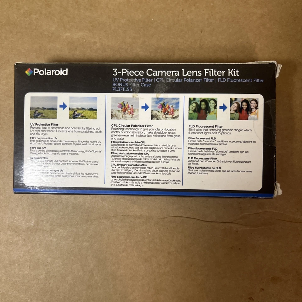 Polaroid 3 Piece Camera Lens Filter Kit 55mm - Image 2 of 4