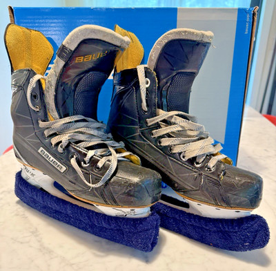 Bauer Supreme S160 Black Hockey Skates Men's Sz 10 (shoe) w/ New LS Pulse blades