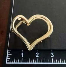 gold tone metal hair claw Clip Large clamp minimalist classic women teen thick