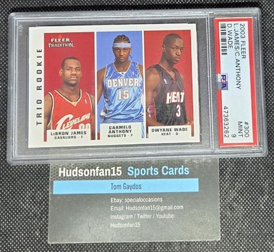LeBron James Carmelo Anthony Dwyane Wade 2003 Fleer Tradition #300