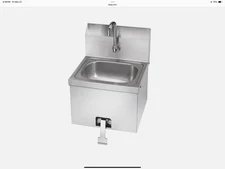 Krowne HS-15 16" Wide Hand Sink w/ Knee Valve & Gooseneck Spout Faucet 1655 1F