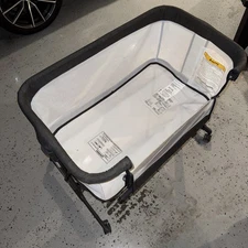 QUTANIX Baby Bassinet Bedside Sleeper with WheelsEasy Folding Lightweight Cri...