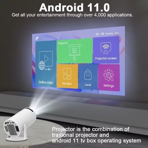 HY300 Pro Smart Projektor - 4K Unterstützung, 260ANSI, Android 11, WiFi 6, 1080P - Bild 18 von 21
