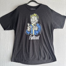 Bethesda Fallout Vault Boy Men  s 2X Gray Graphic Design Worn Once