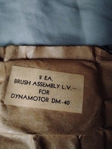 Brush Assembly L.V. for Dynamotor DM-40(2each) NOS Sealed in original packaging