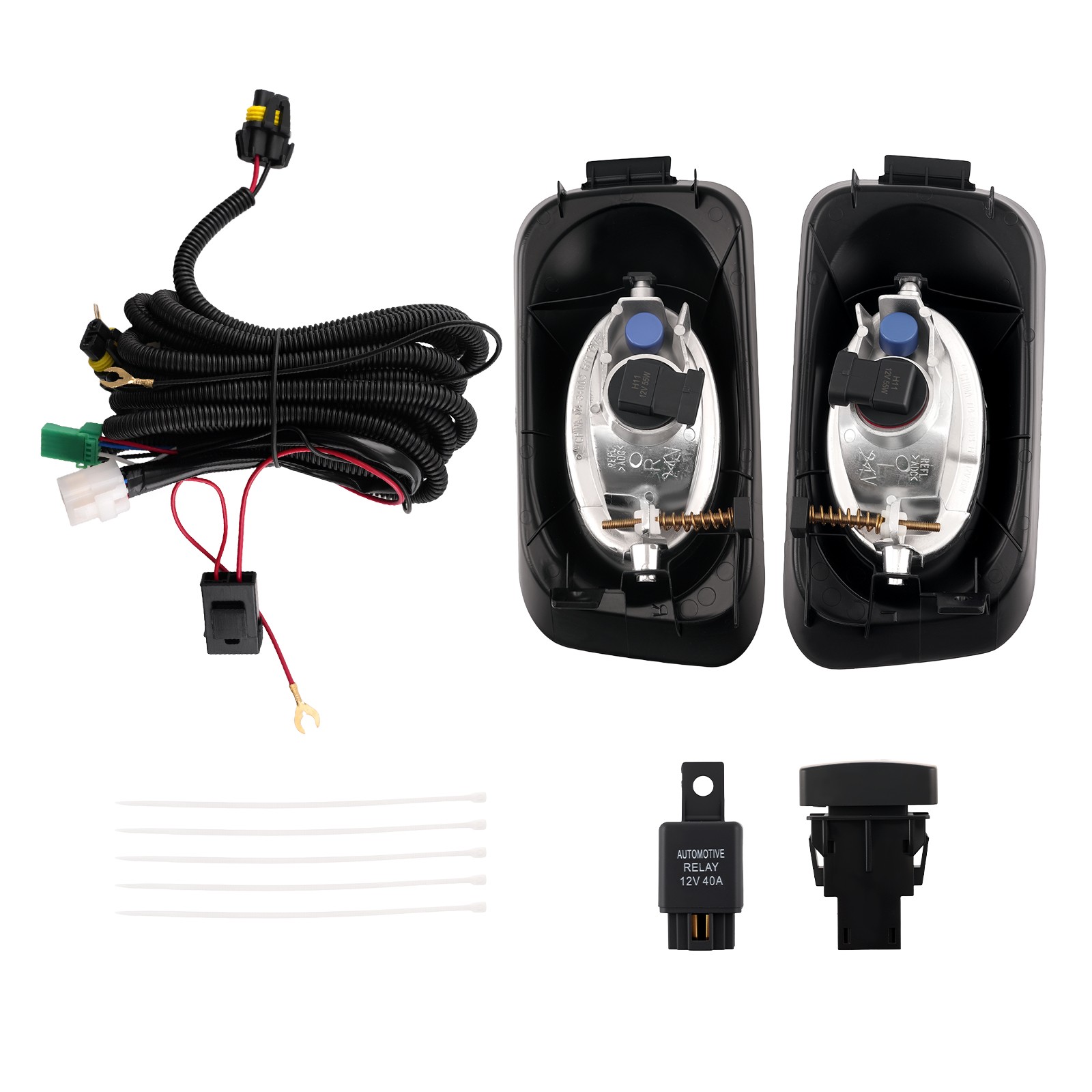 Fog Light Driving Lamps Bumper Kit for Acura TSX 2004-2005 08V31S5D1M101 w/Bulbs