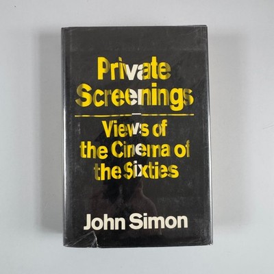 Private Screenings John Simon 1967 First Printing Film Criticism Macmillan