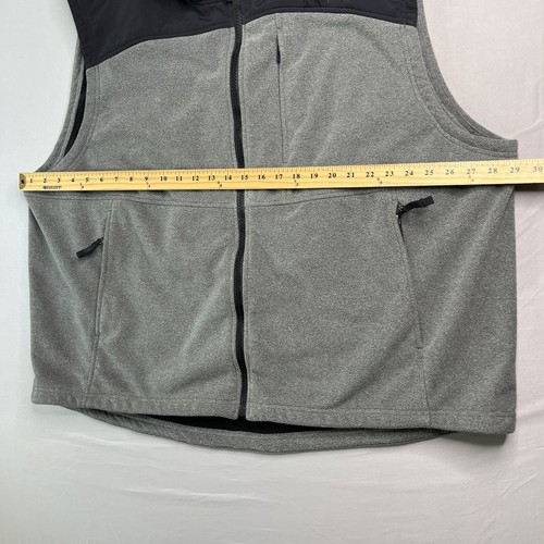 Duluth Trading Vest Mens 3XL Gray Black Shoremans Fleece Gridlock Workwear Zip - Picture 10 of 15