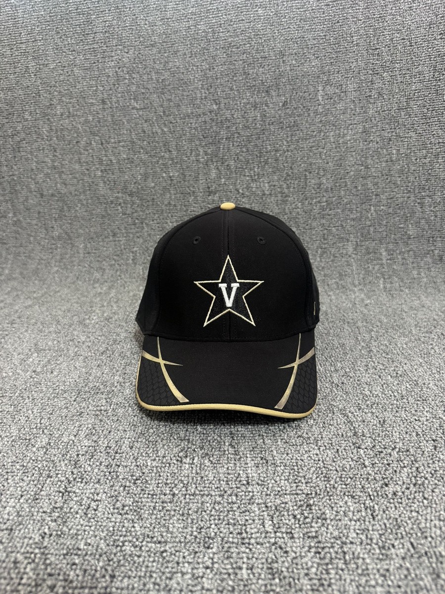 '47 Brand Vanderbilt Commodores Snapback Hat Black Gold Curved Brim NCAA